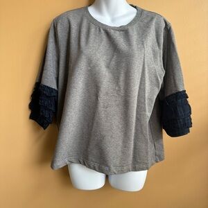 Miss Me Heather Gray Knit Top Size Medium